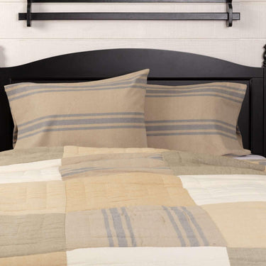 Farmer's Market Grain Sack Stripe Standard Pillow Case Set of 2 21x30 VHC Brands - The Fox Decor
